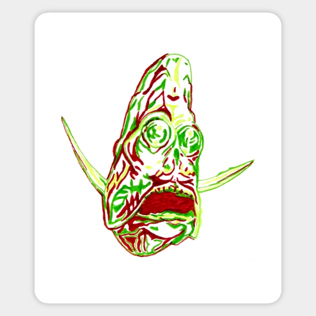 Deep Sea Hatchetfish Sticker by RaLiz